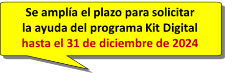 1 de marzo.- se amplia plazo del Kit Digital